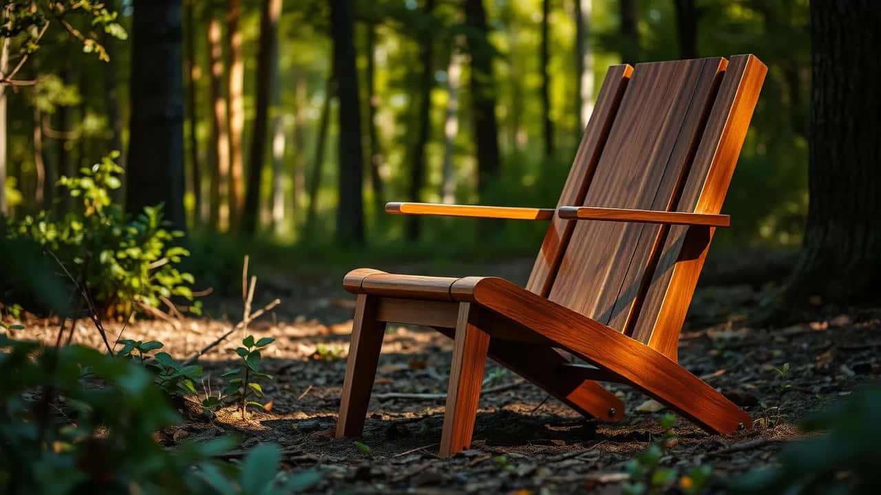 a chair on forest image